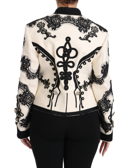 Elegant Off-White Baroque Jacket