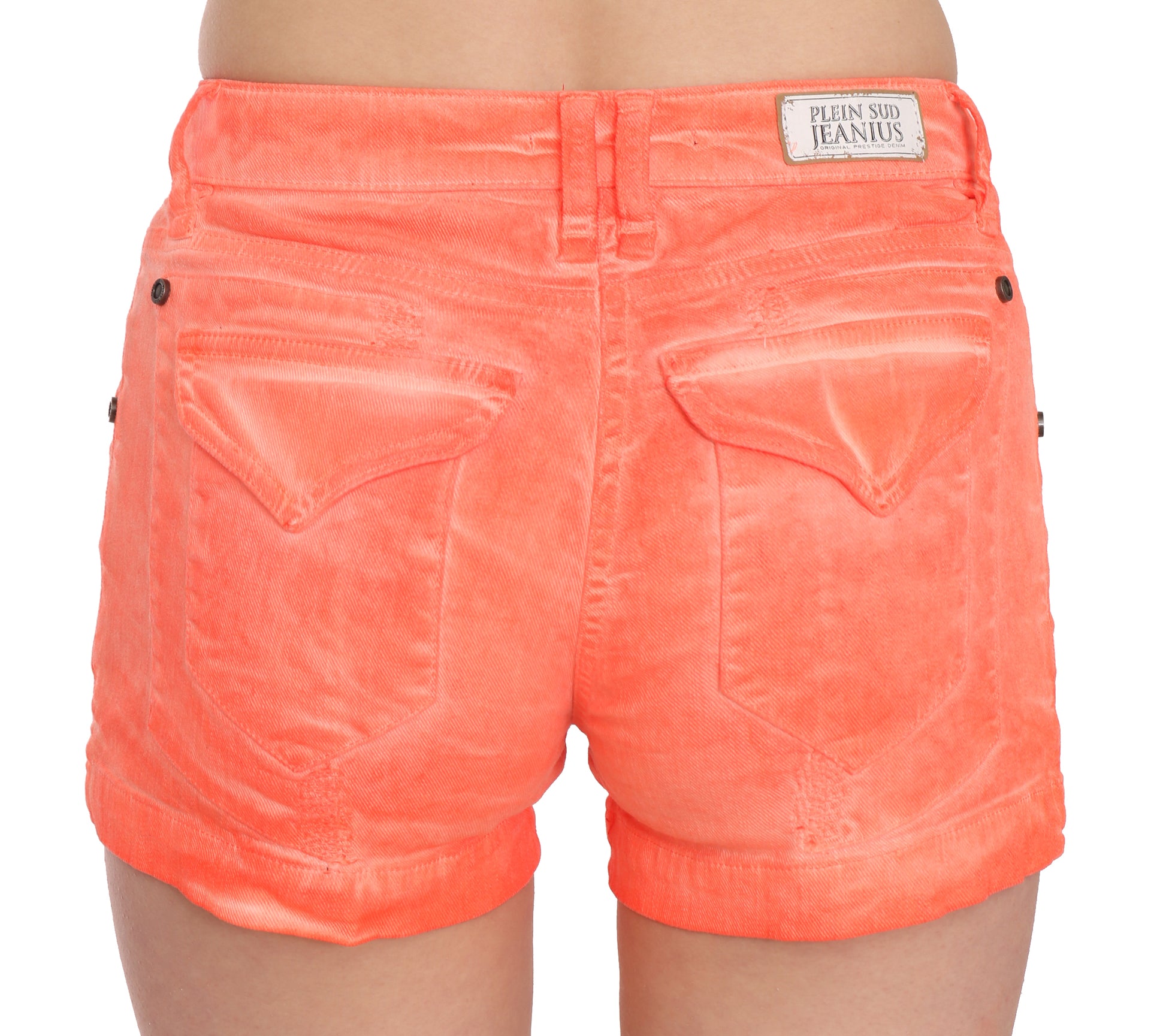 Schicke orange Mini-Shorts mit mittlerer Taille