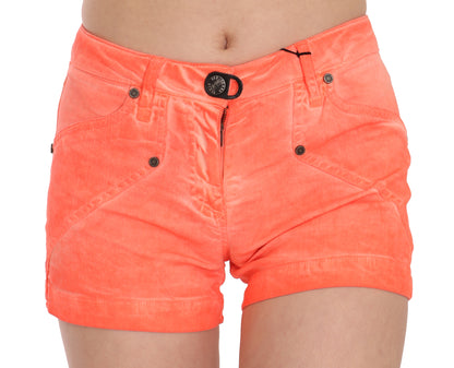 Schicke orange Mini-Shorts mit mittlerer Taille