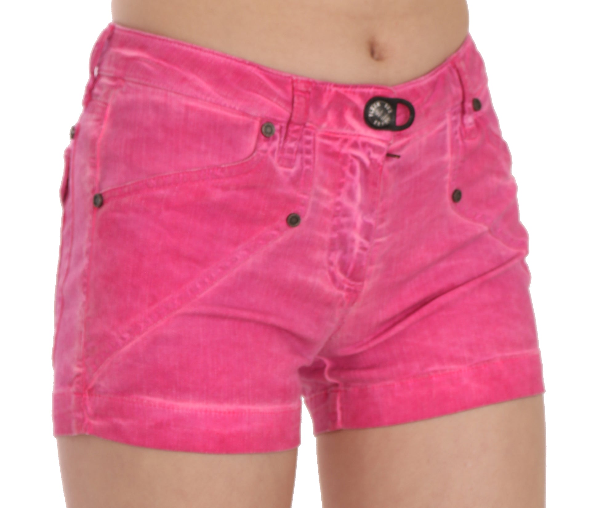 Schicke rosa Mini-Shorts mit mittlerer Taille