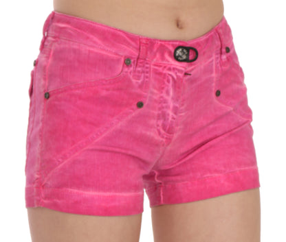 Schicke rosa Mini-Shorts mit mittlerer Taille