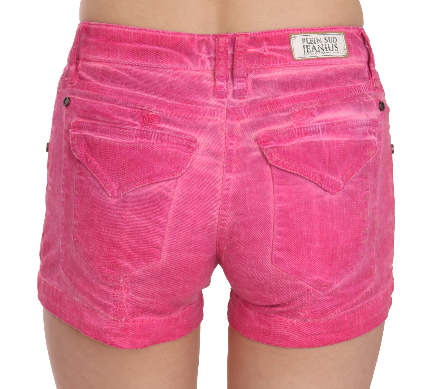 Schicke rosa Mini-Shorts mit mittlerer Taille