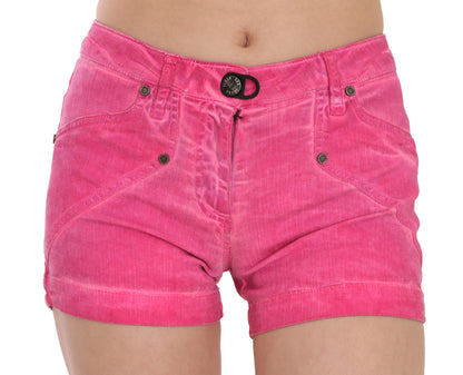 Schicke rosa Mini-Shorts mit mittlerer Taille