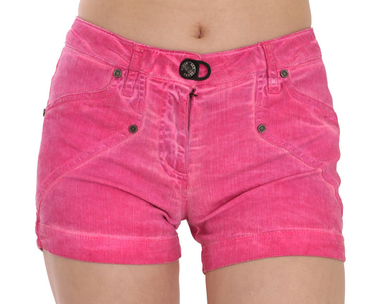 Schicke rosa Mini-Shorts mit mittlerer Taille