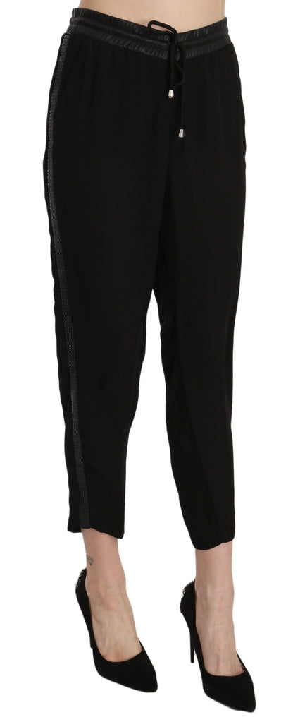 Schicke High Waist Cropped Pants in elegantem Schwarz