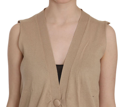 Elegantes ärmelloses Cardigan-Top aus Baumwolle