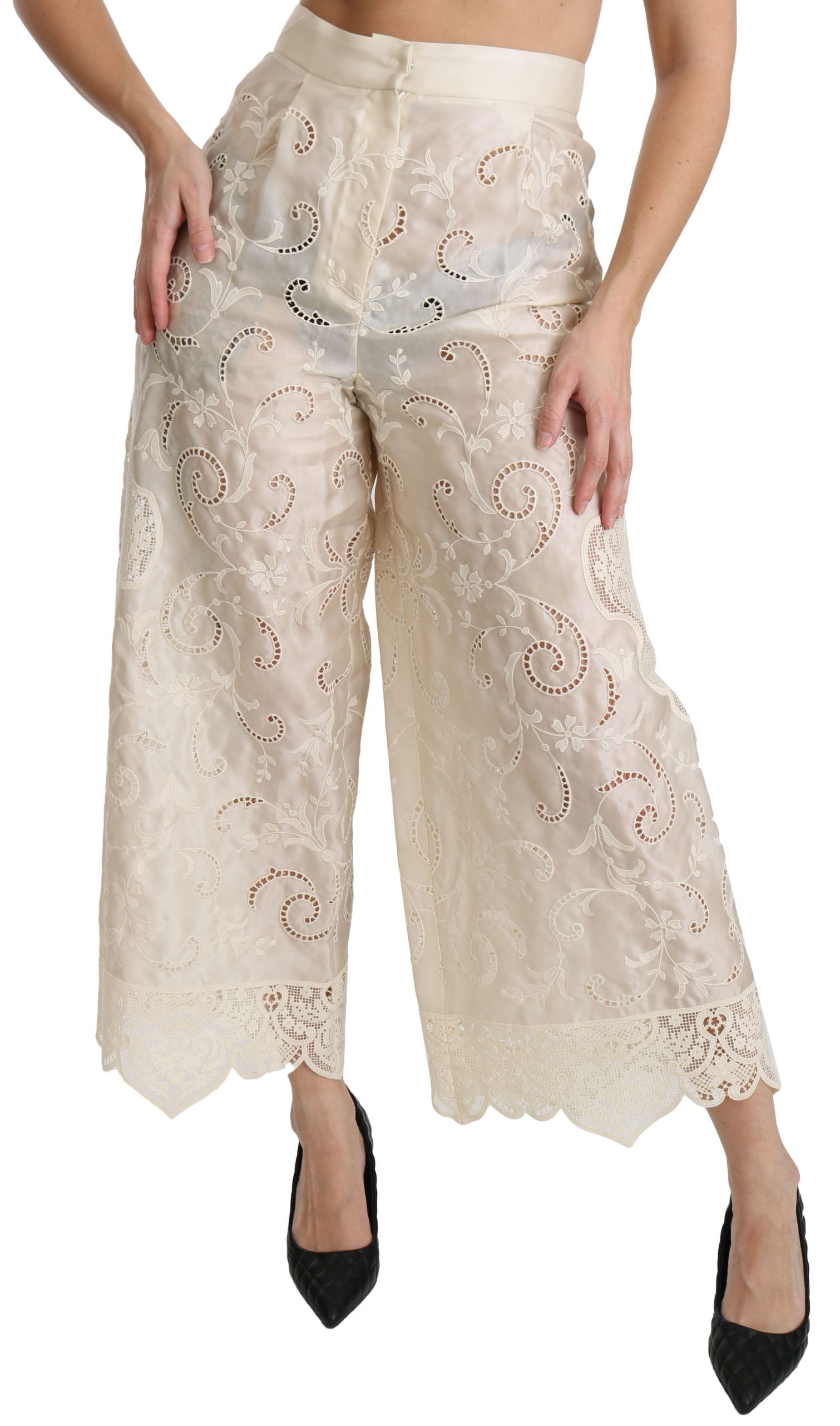 Elegante Palazzo-Hose mit hoher Taille