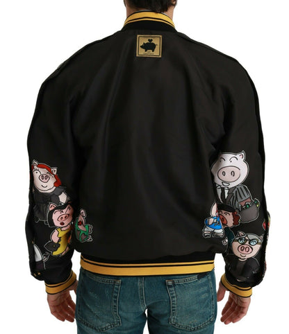 Bomberjacke mit mehrfarbigem Motiv