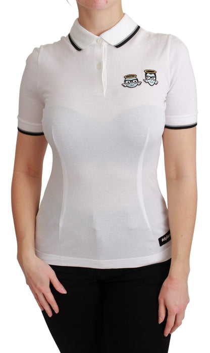 Chic Polo Angel Embroidered T-shirt