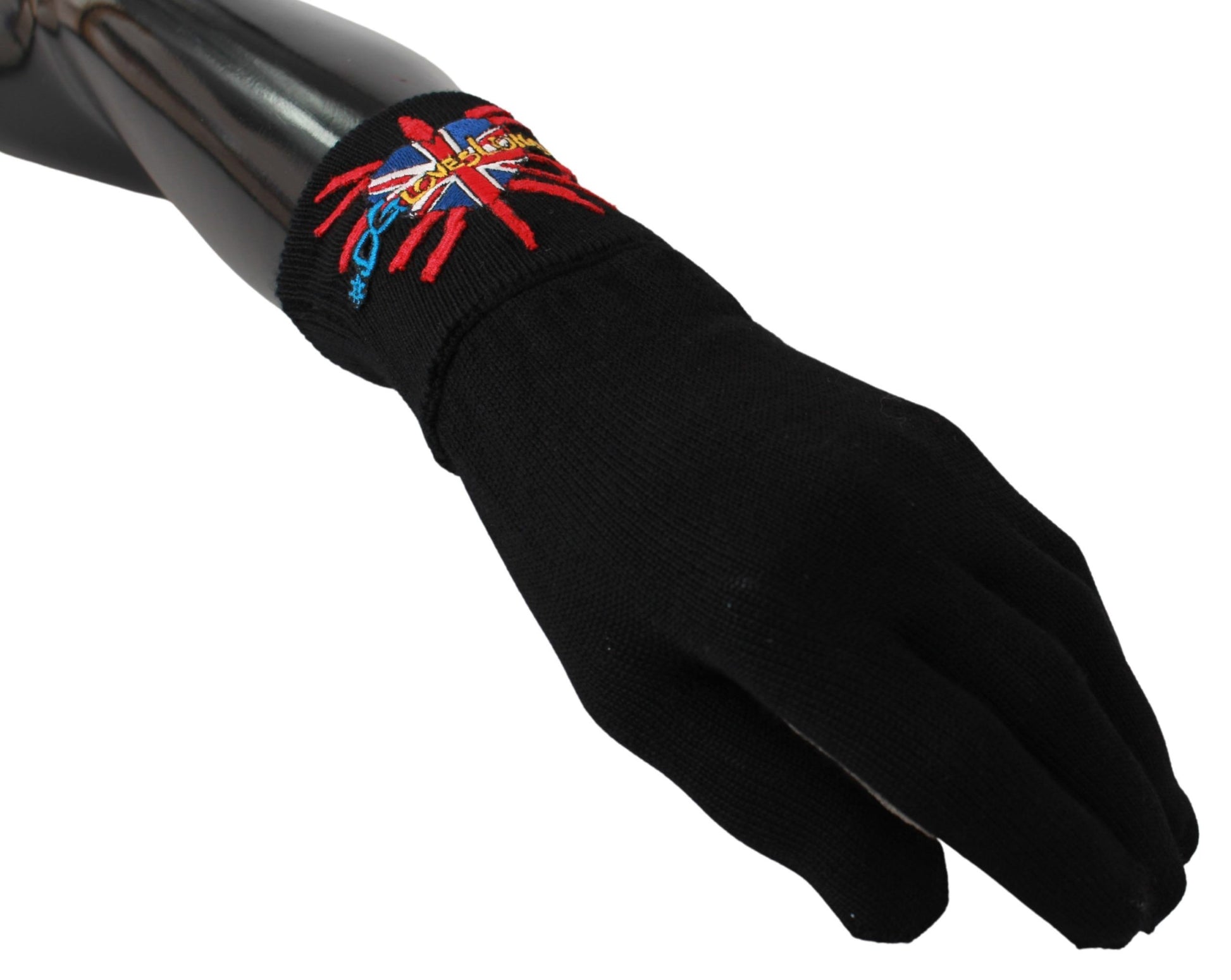 Elegante schwarze Unisex-Handschuhe aus Schurwolle