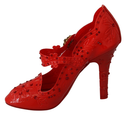 Schicke rote Cinderella Pumps mit Kristallen