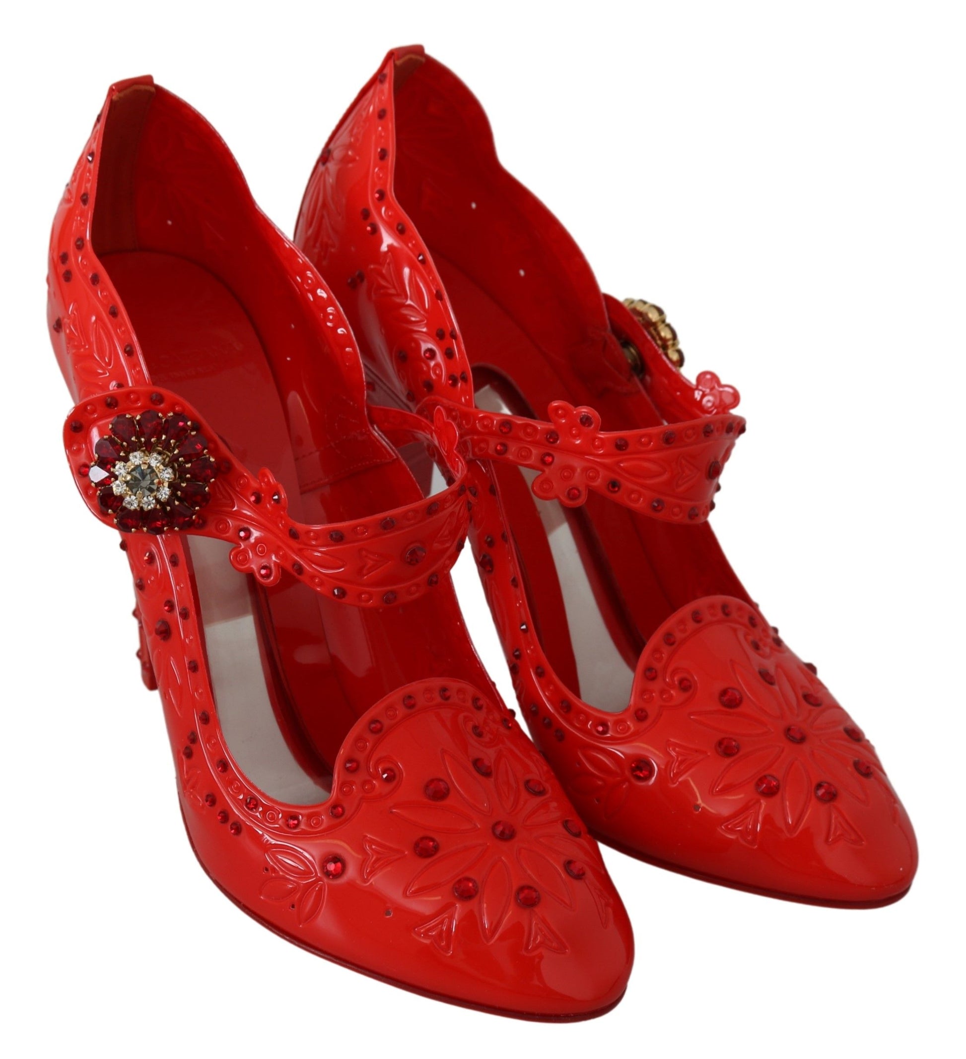 Schicke rote Cinderella Pumps mit Kristallen