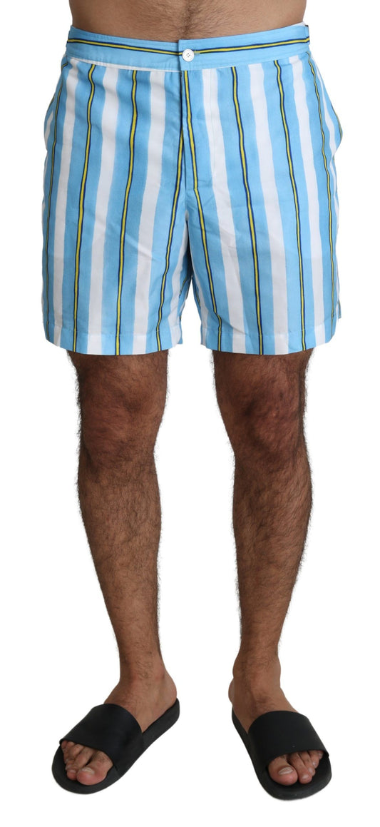 Gestreifte Elegance-Badeshorts