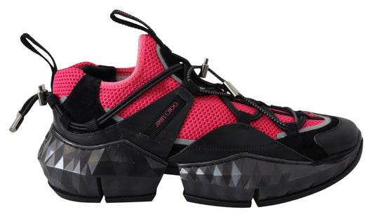 Sneakers aus Leder und Mesh „Electric Elegance“