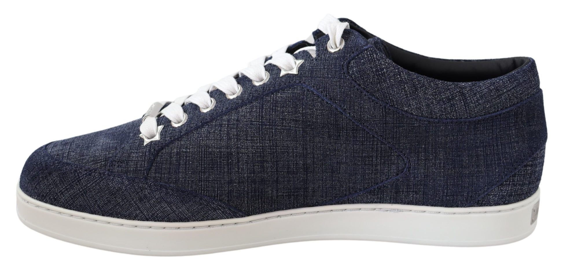 Schicke Slip-On-Sneakers aus blauem Denim-Wildleder