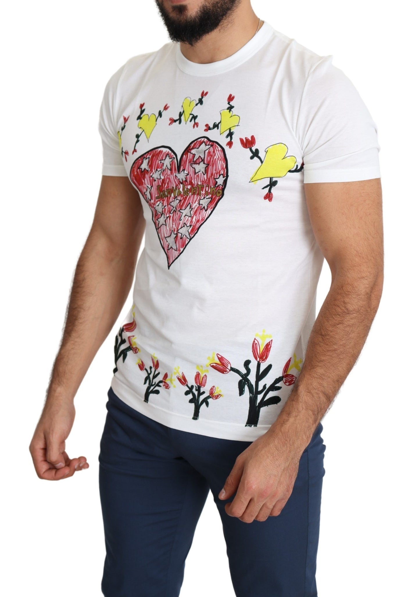 Schickes T-Shirt mit Rundhalsausschnitt und Saint Valentine-Print