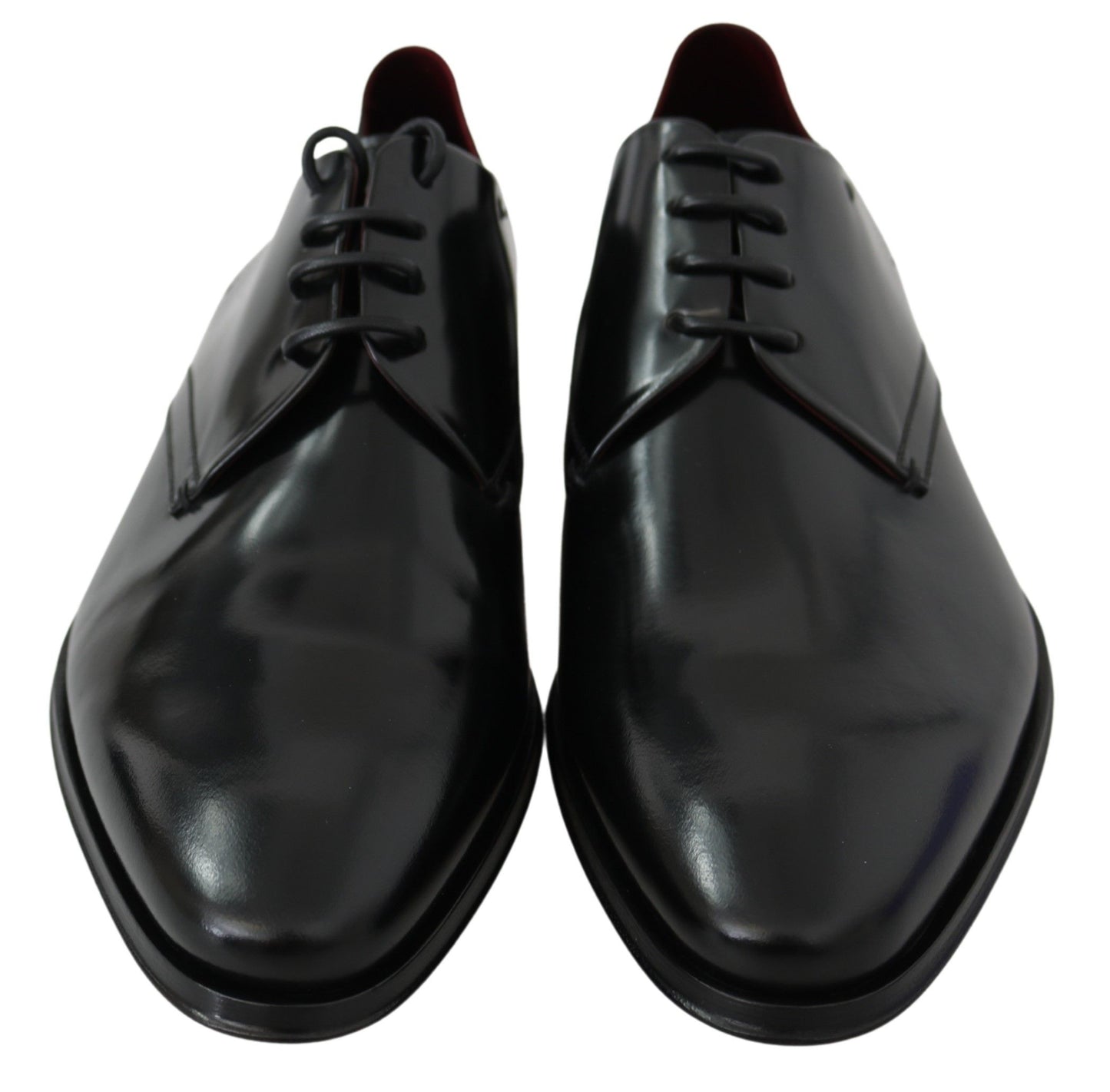 Elegante Derby-Schuhe aus schwarzem Leder