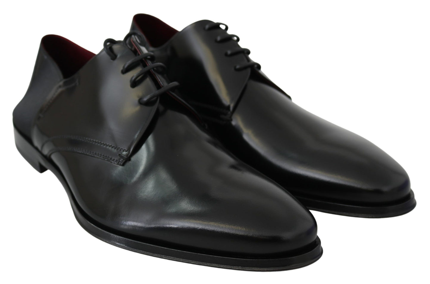 Elegante Derby-Schuhe aus schwarzem Leder