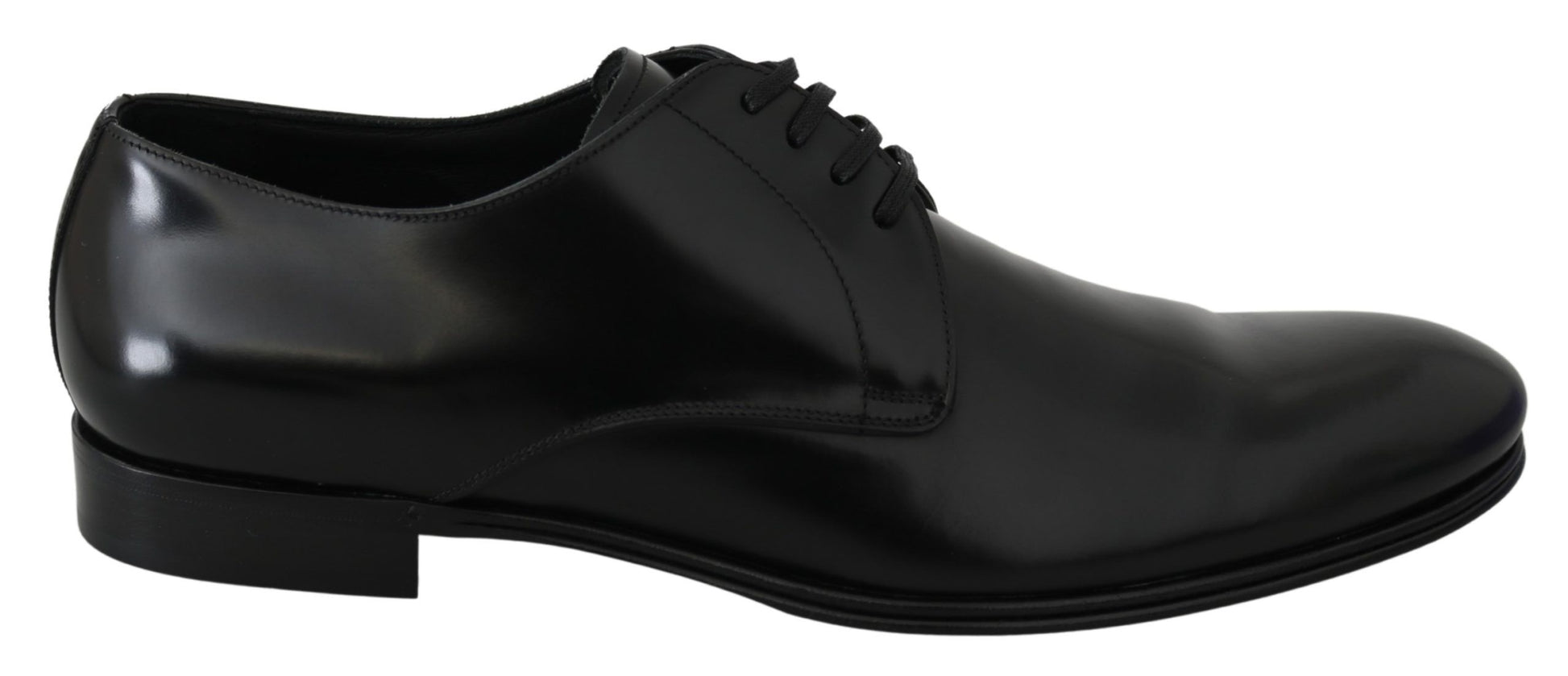 Elegante Derby-Schuhe aus schwarzem Leder