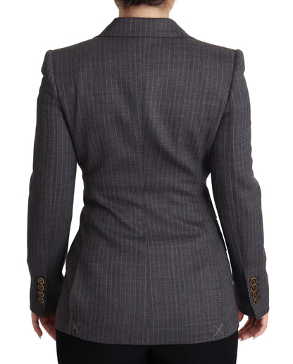 Eleganter grauer Blazer aus Stretchwolle