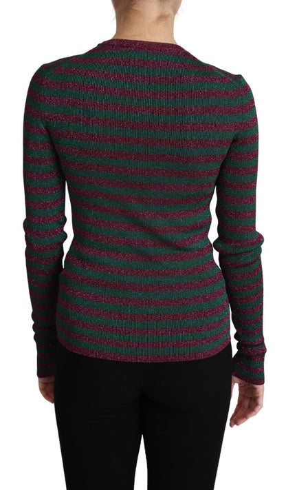 Eleganter kastanienbrauner Pullover mit Rundhalsausschnitt