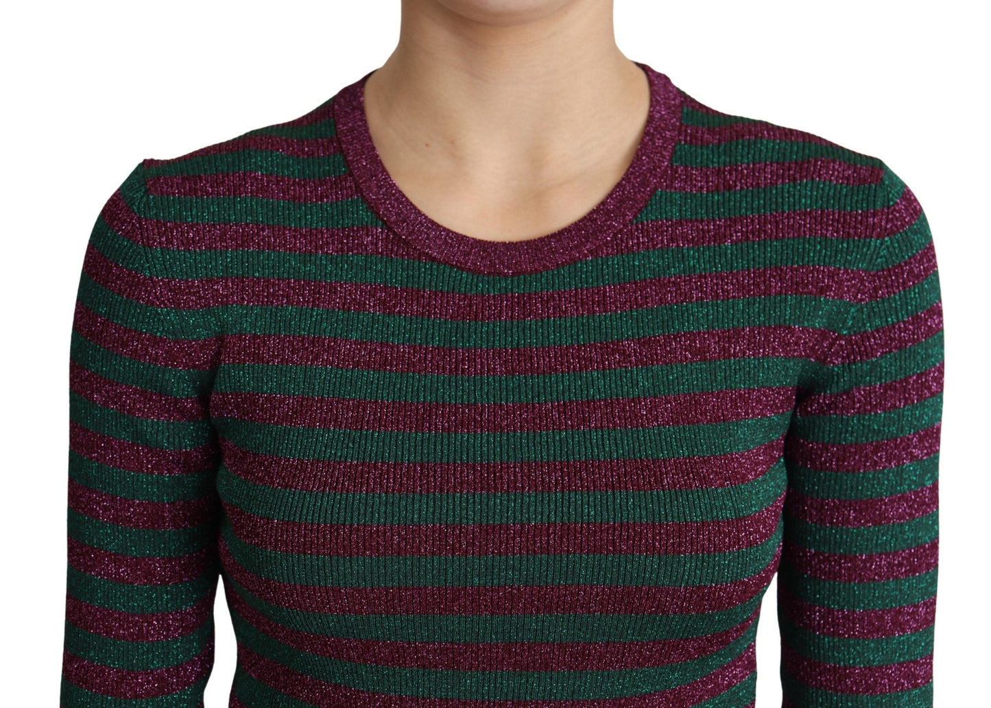 Eleganter kastanienbrauner Pullover mit Rundhalsausschnitt