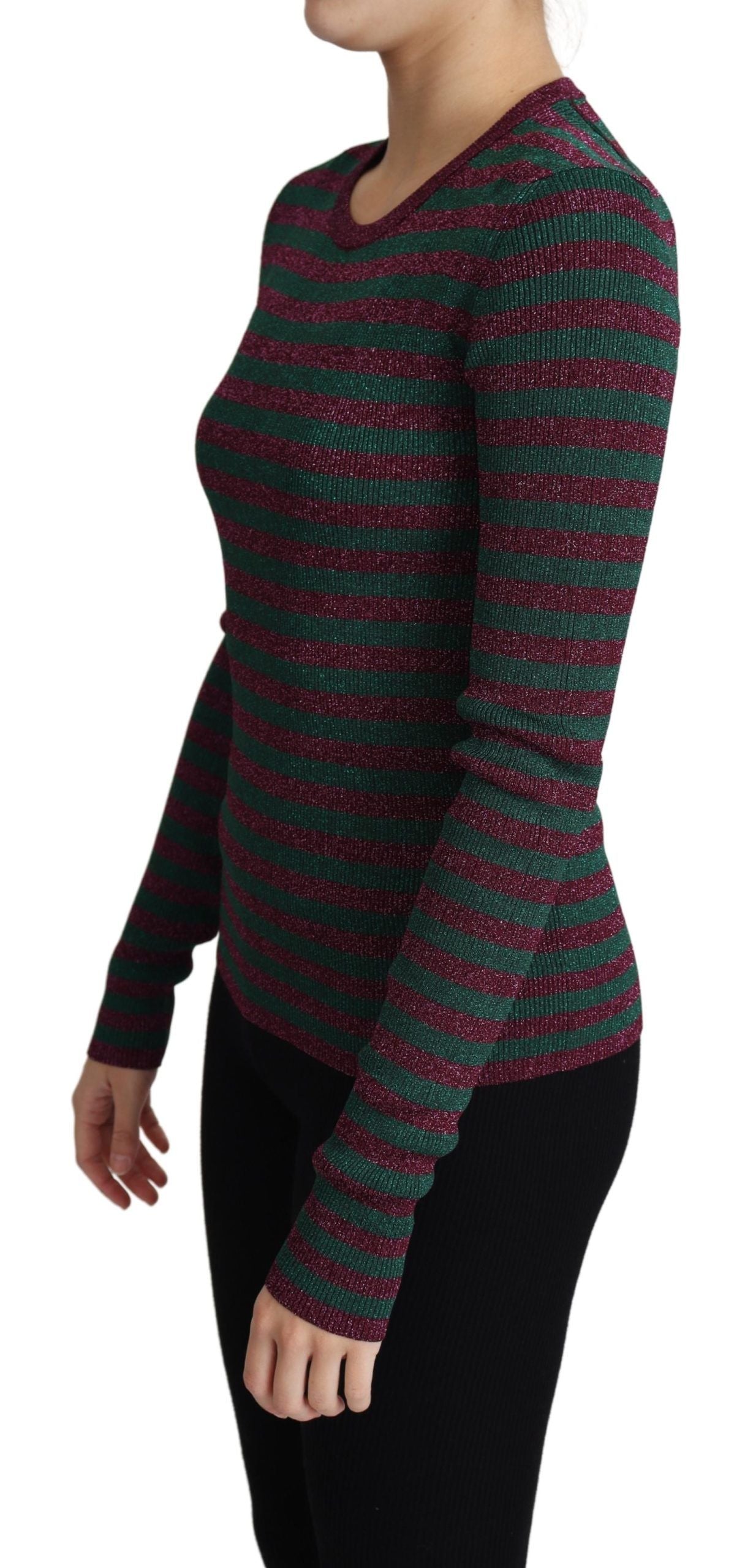 Eleganter kastanienbrauner Pullover mit Rundhalsausschnitt