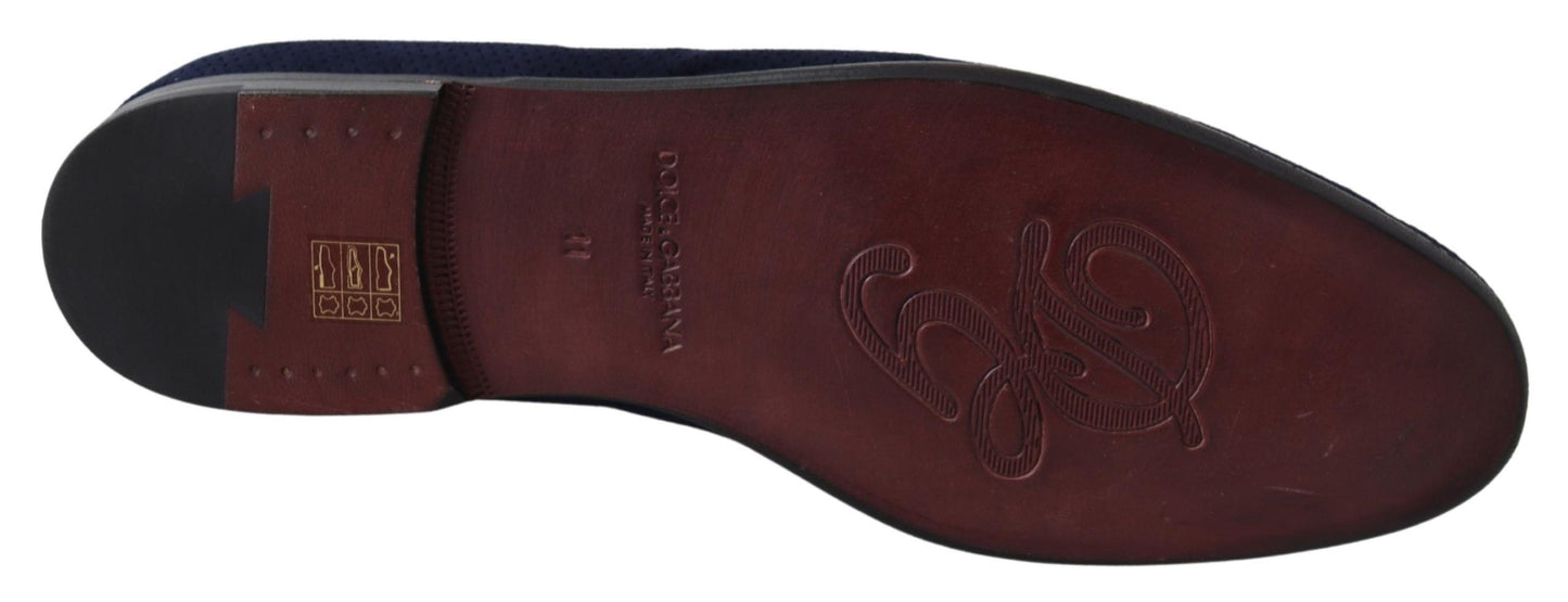 Elegante Loafer aus blauem Wildleder