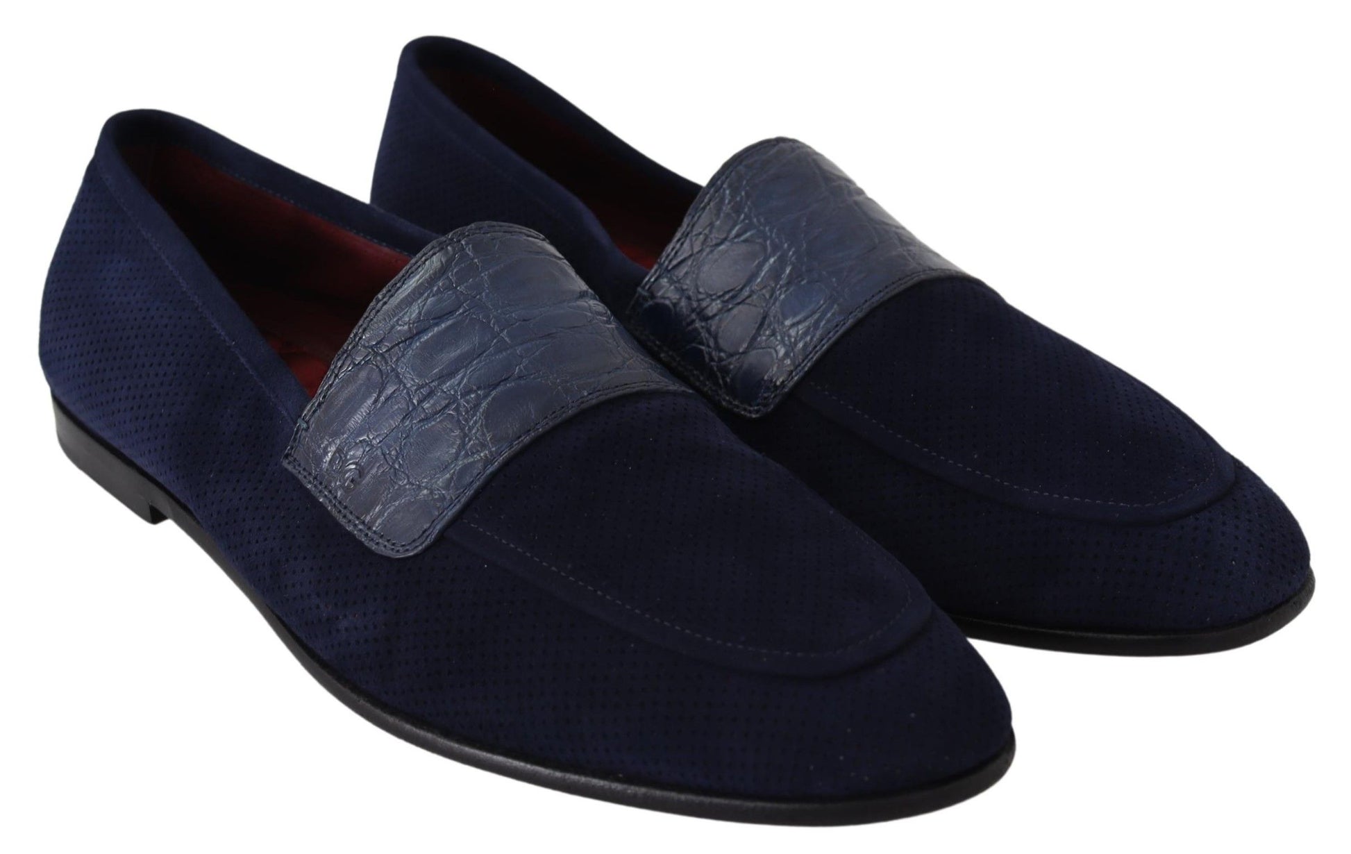 Elegante Loafer aus blauem Wildleder