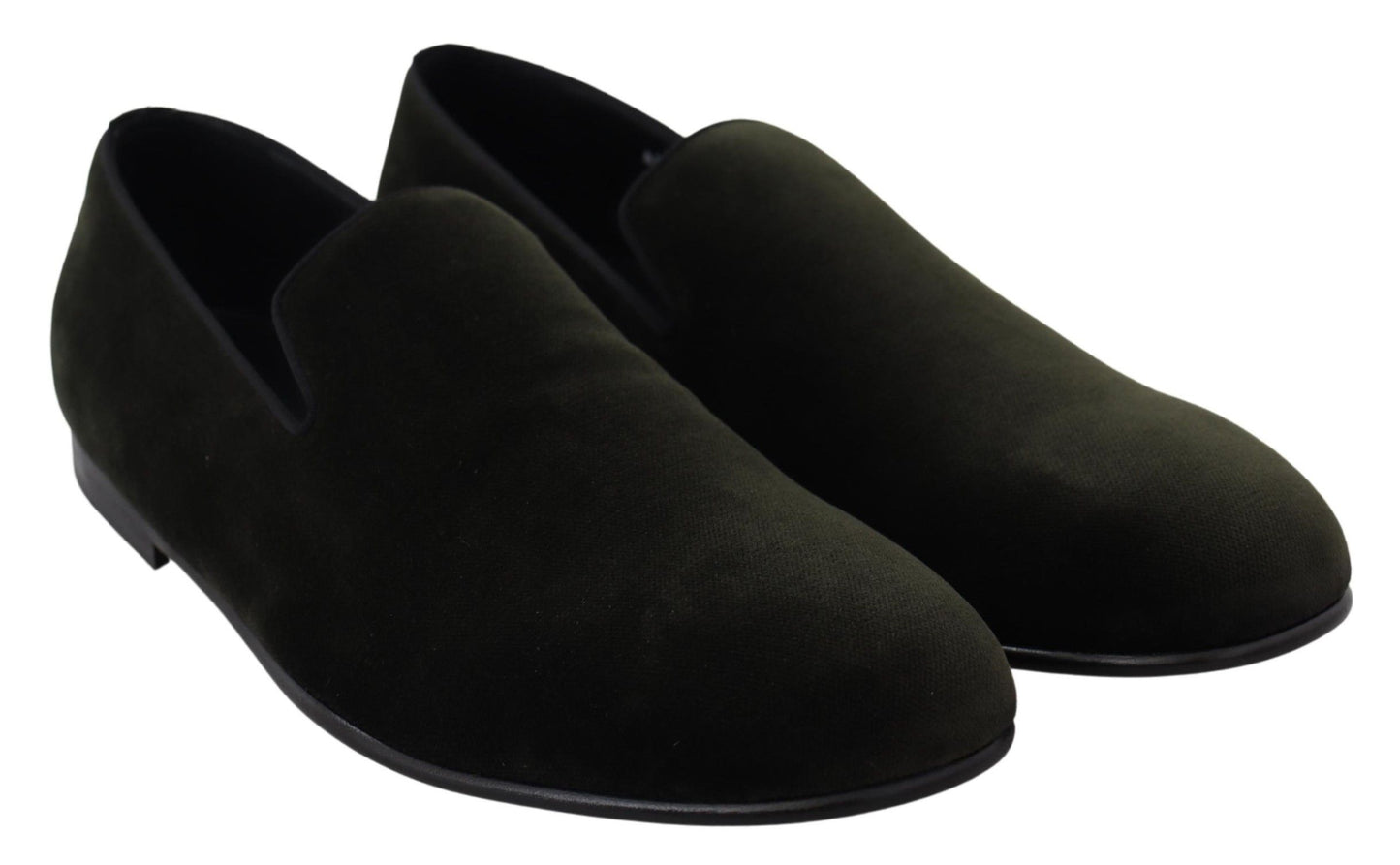 Elegante Loafer aus grünem Samt