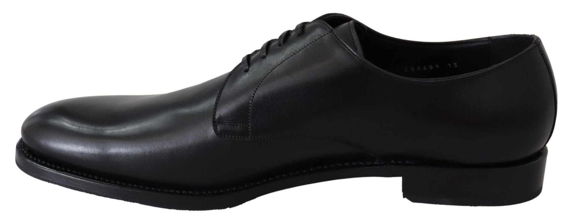 Elegante Derby-Schuhe aus schwarzem Leder