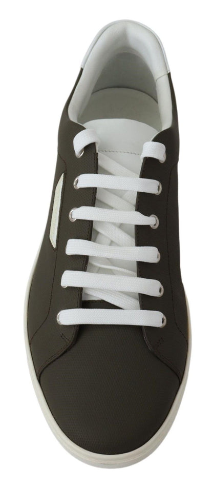 Schicke Low-Top-Sneakers aus weißem Leder