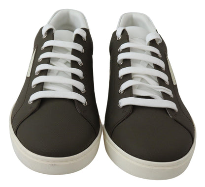 Schicke Low-Top-Sneakers aus weißem Leder