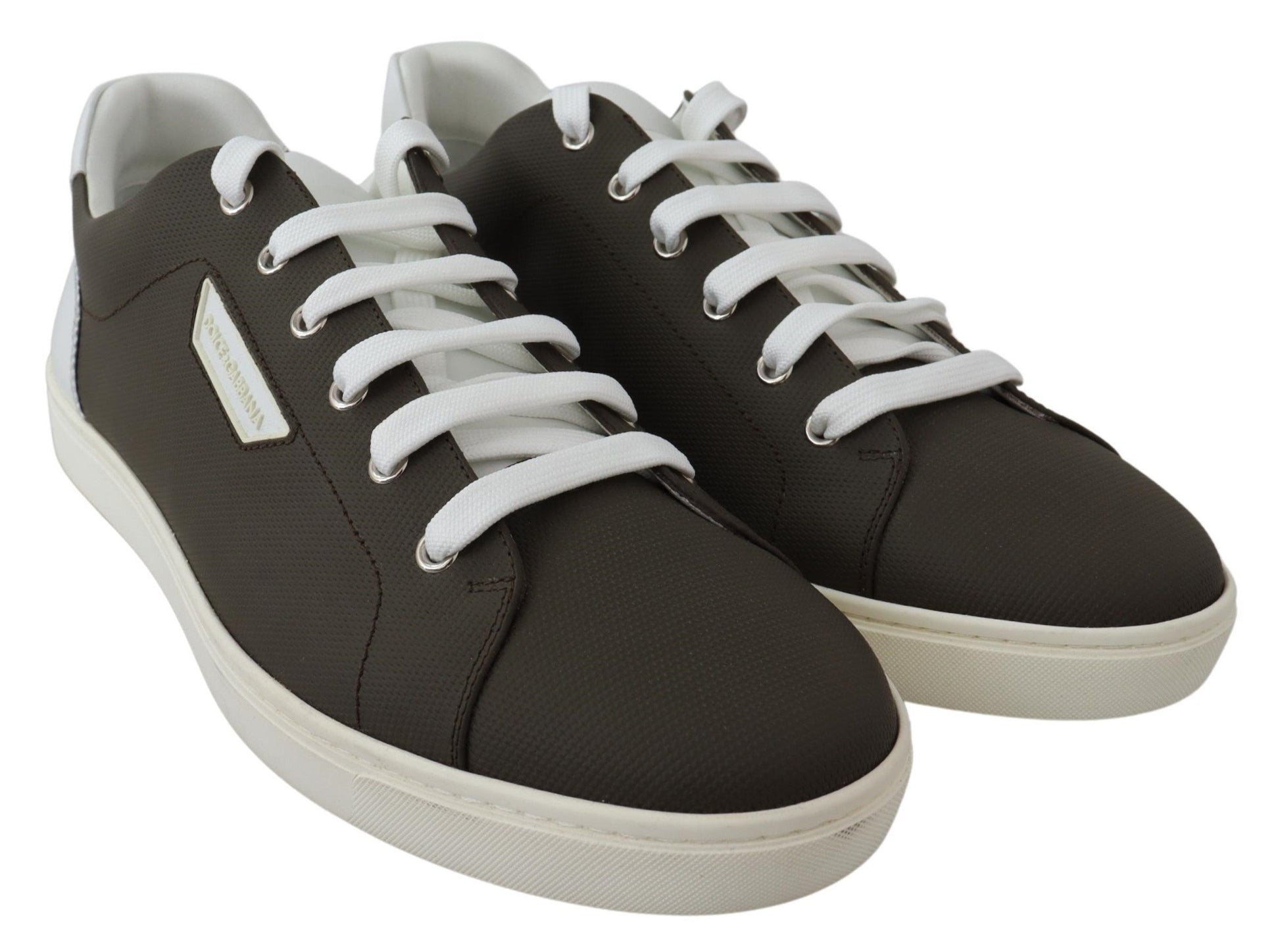 Schicke Low-Top-Sneakers aus weißem Leder