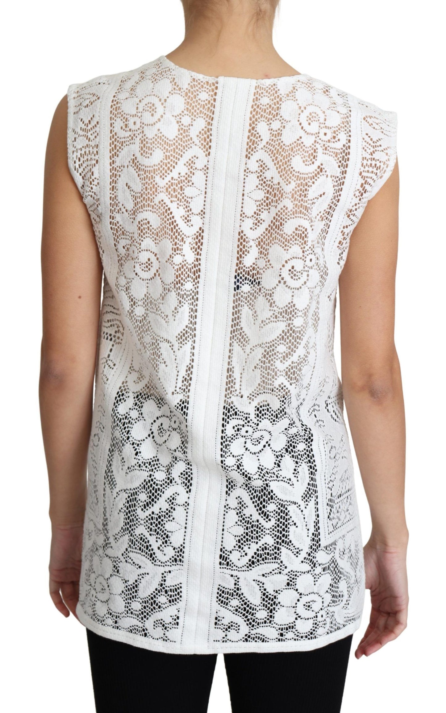 Chic Lace Floral Sleeveless Top