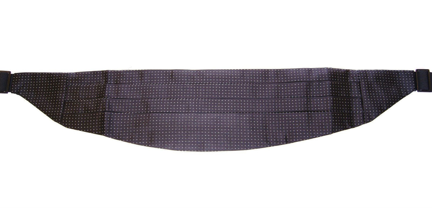 Eleganter schwarzer Seiden-Kummerbund mit Polka Dots