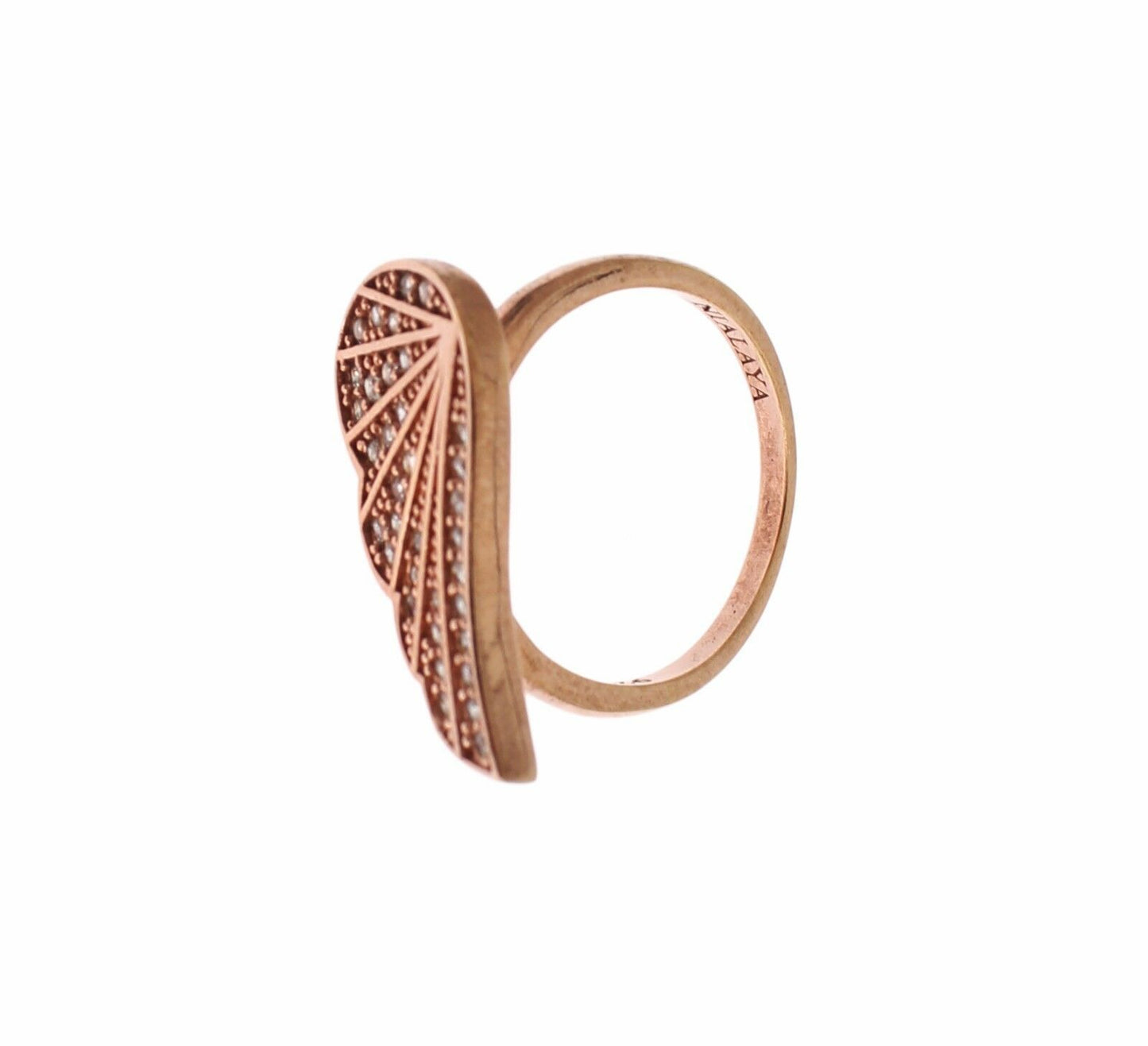 Eleganter Ring aus Roségold mit CZ-Kristallen