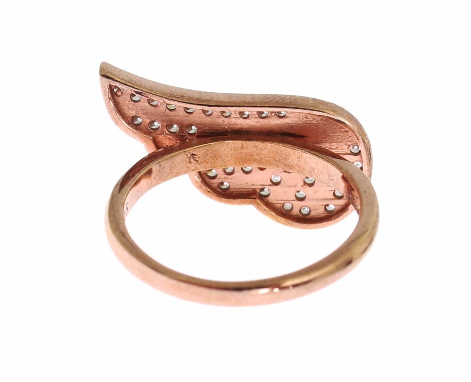 Eleganter Ring aus Roségold mit CZ-Kristallen