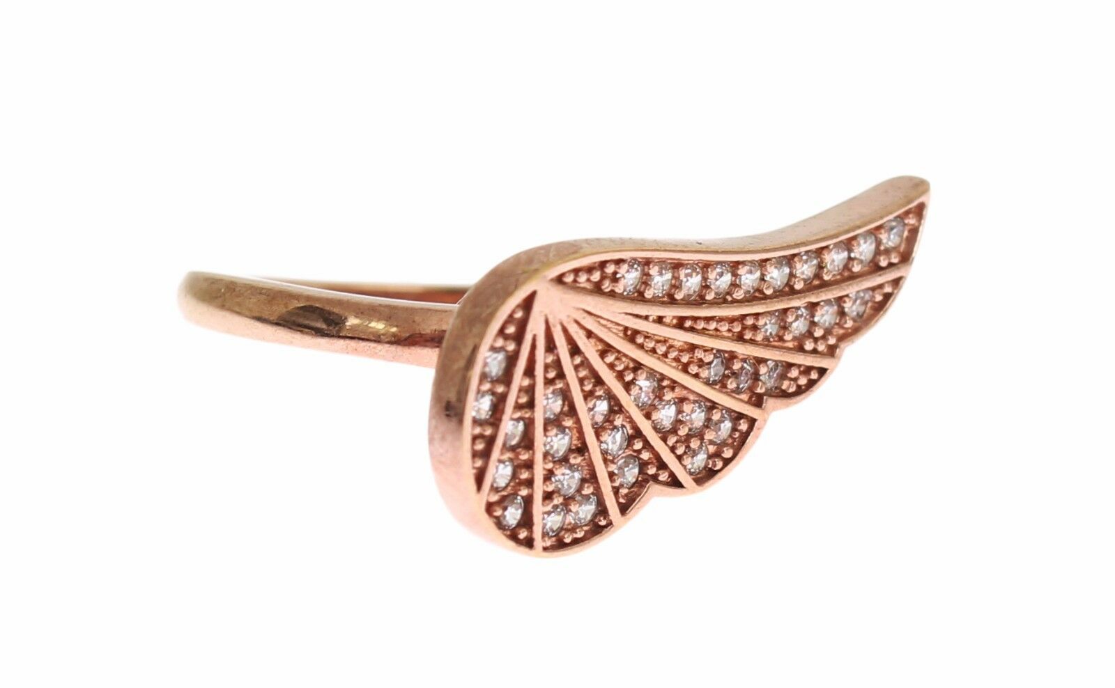 Eleganter Ring aus Roségold mit CZ-Kristallen