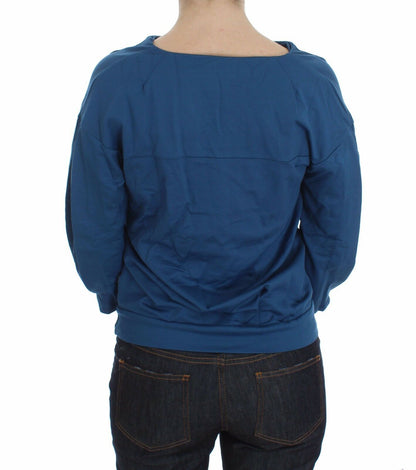 Eleganter Pullover mit tiefem V-Ausschnitt in Blau