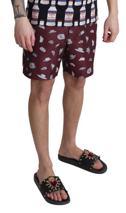 Elegante kastanienbraune Badehose