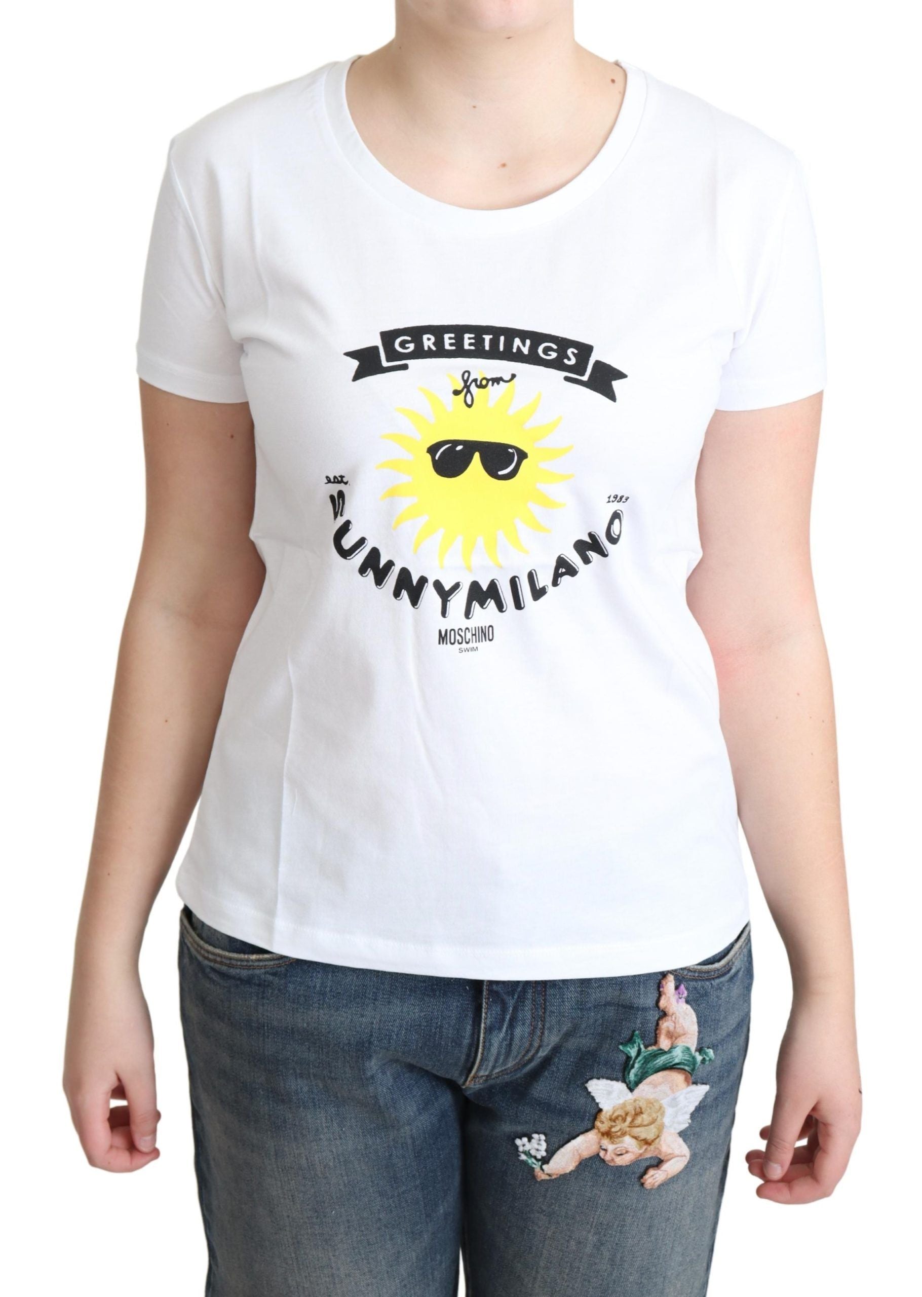 Baumwoll-T-Shirt mit Sunny Milano-Print