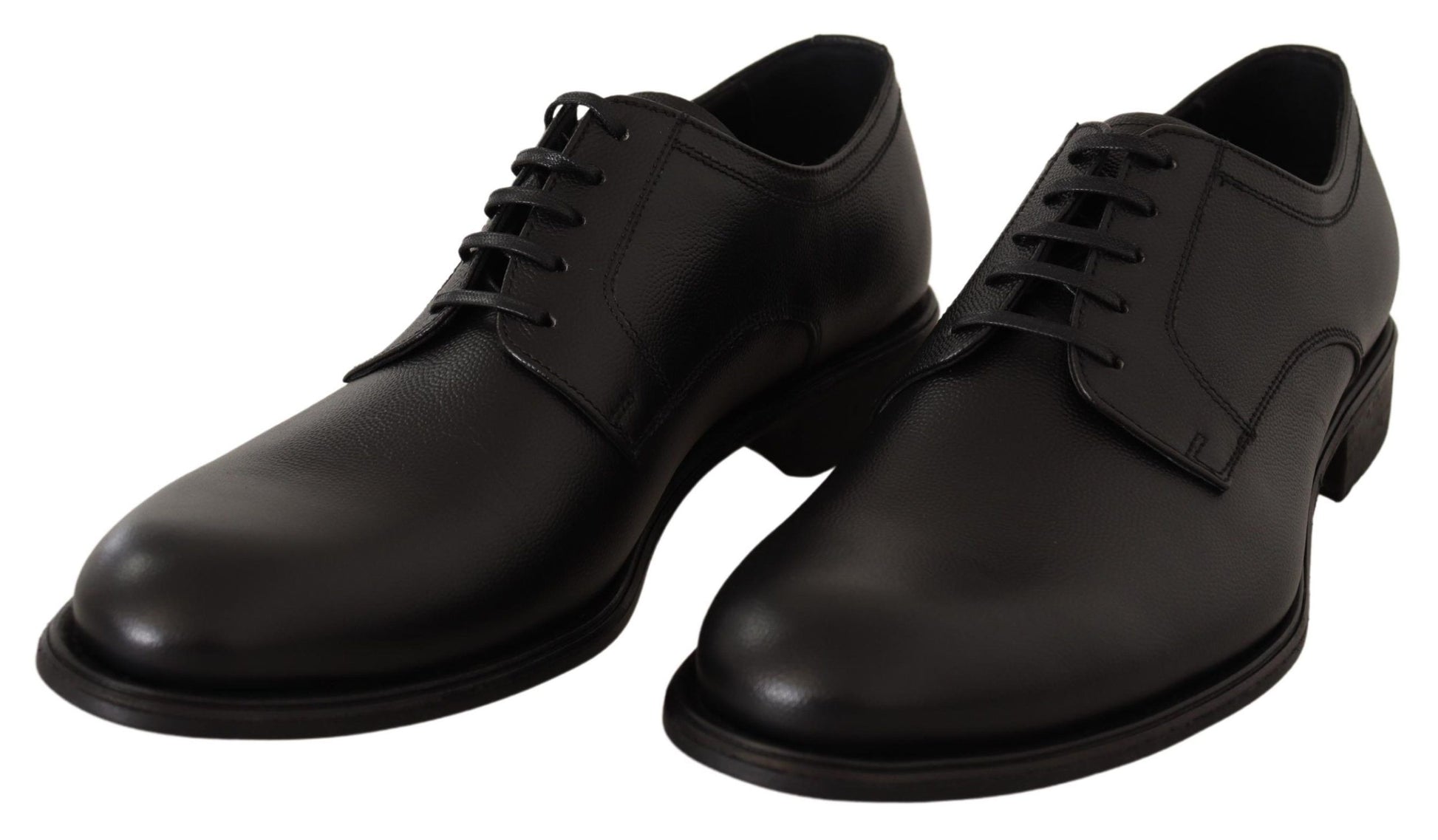 Elegante Derby-Schuhe aus schwarzem Leder