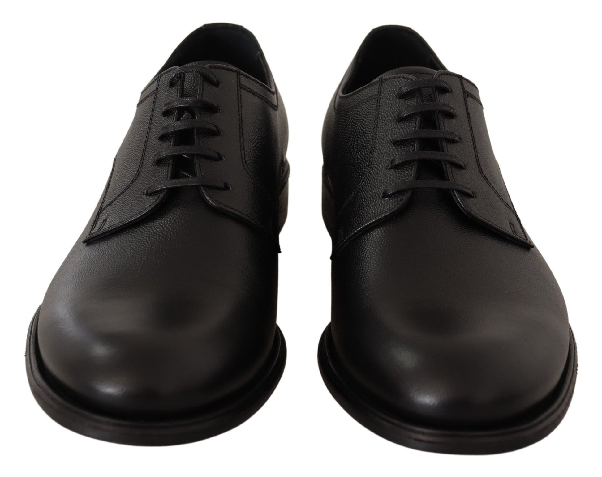 Elegante Derby-Schuhe aus schwarzem Leder