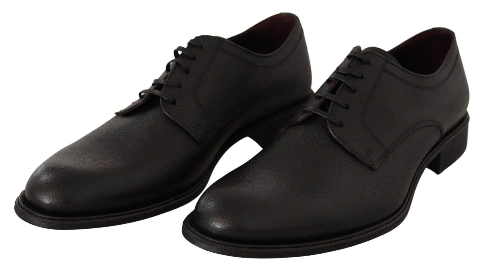 Elegante Derby-Schuhe aus schwarzem Leder