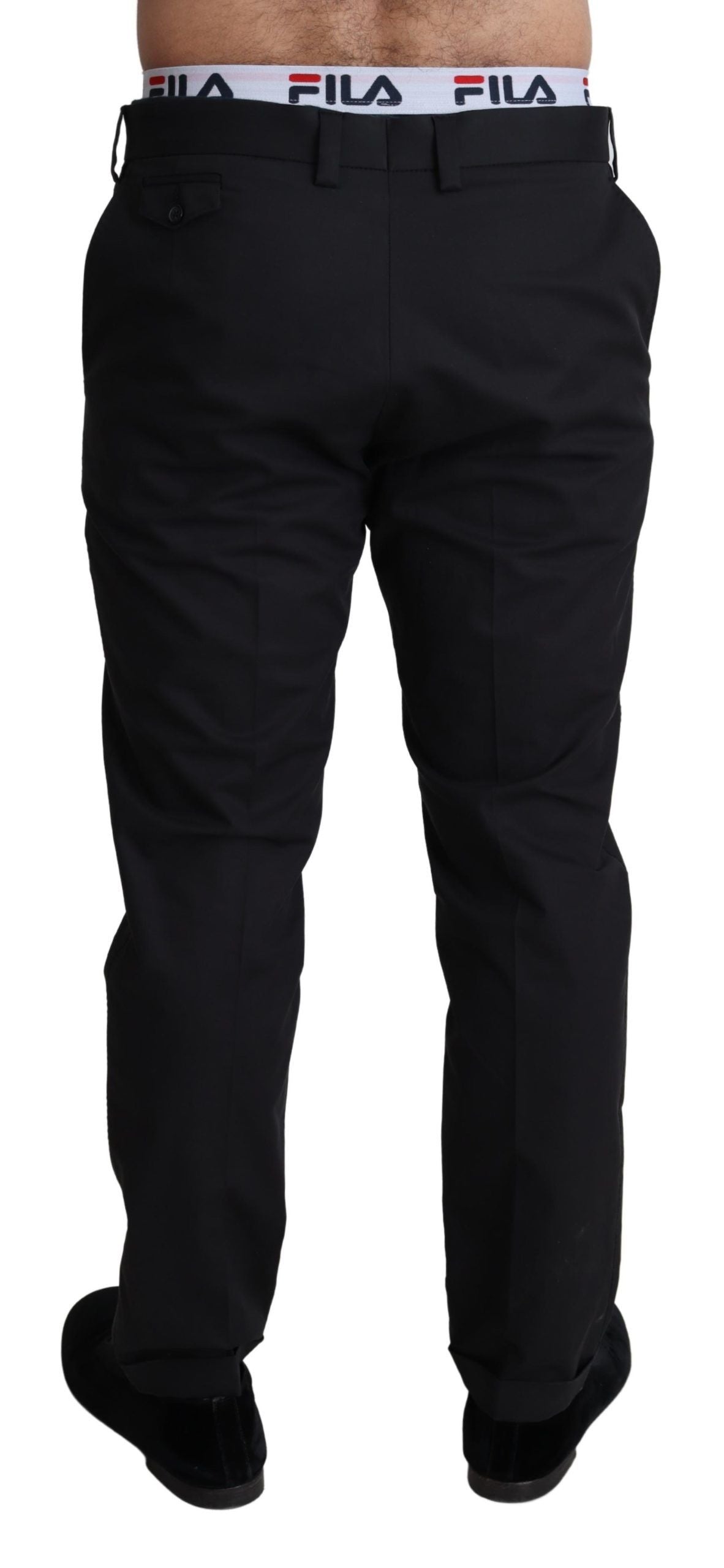 Elegante schwarze Hose aus Stretch-Baumwolle