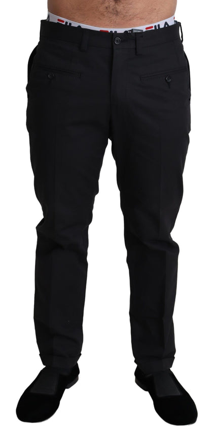 Elegante schwarze Hose aus Stretch-Baumwolle