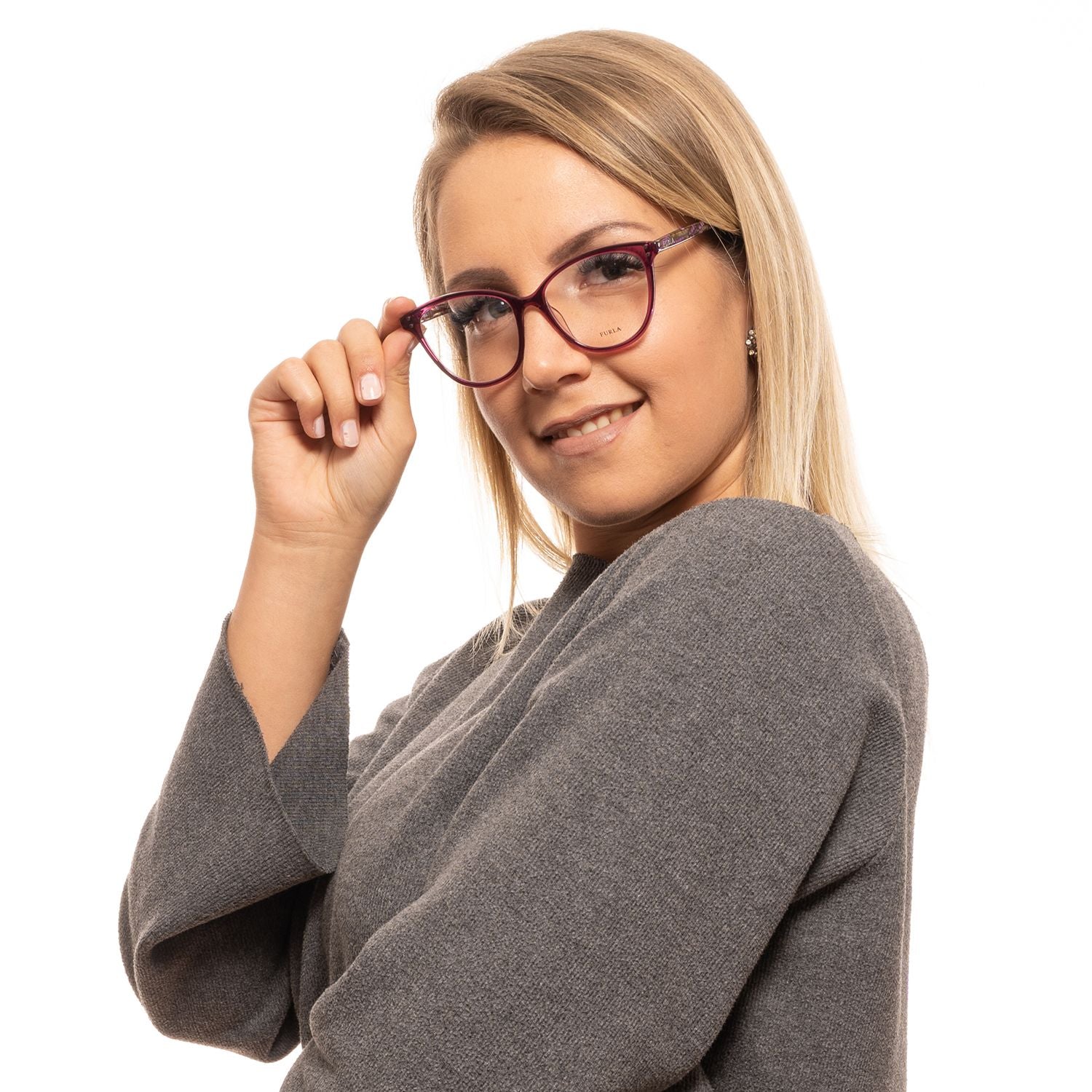 Elegante Cat Eye Lila Brille für Damen