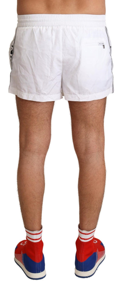 Elegante weiße Badehose mit KING-Motiv