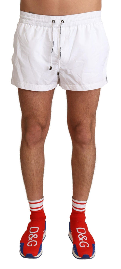 Elegante weiße Badehose mit KING-Motiv